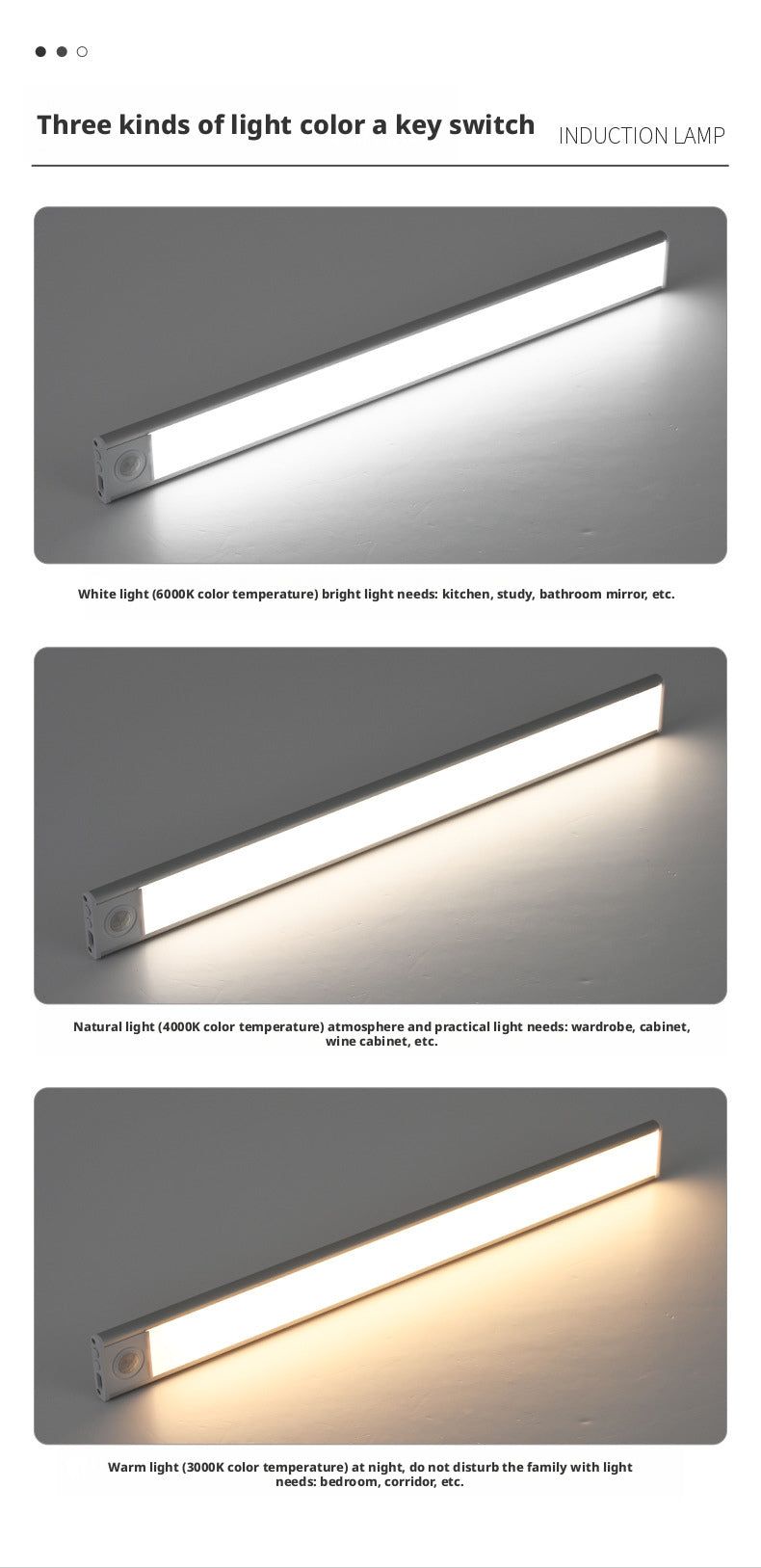 Ultra-Thin Magnetic Motion Sensor LED Light Bar – Rechargeable Under Cabinet & Wardrobe Light