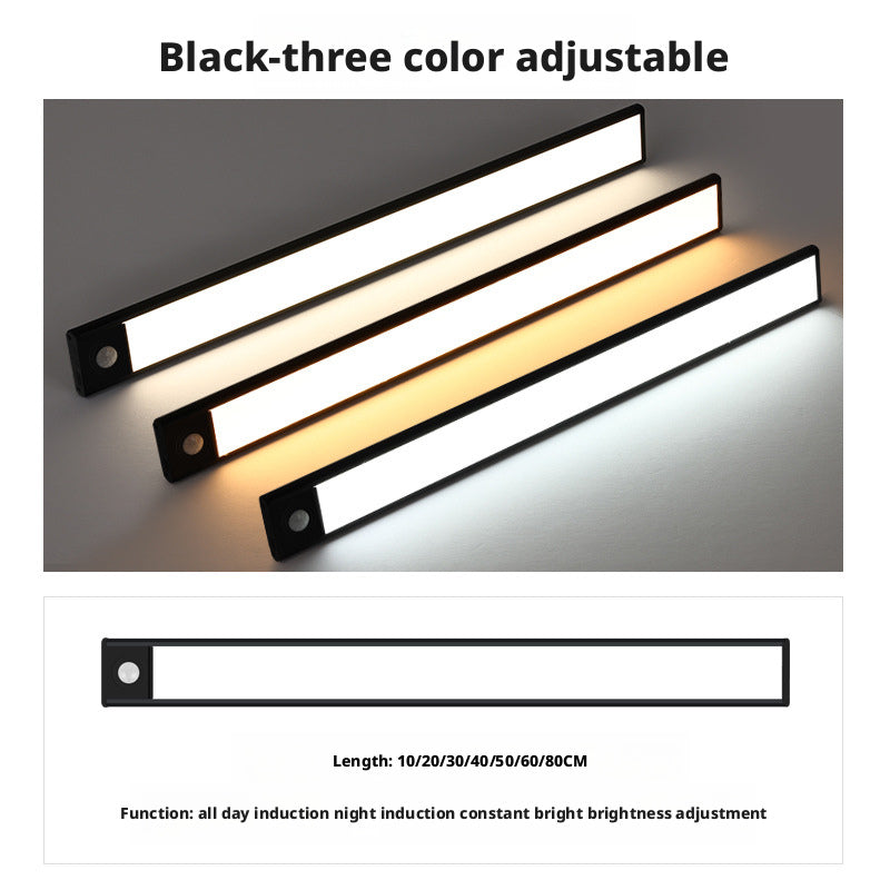 Ultra-Thin Magnetic Motion Sensor LED Light Bar – Rechargeable Under Cabinet & Wardrobe Light